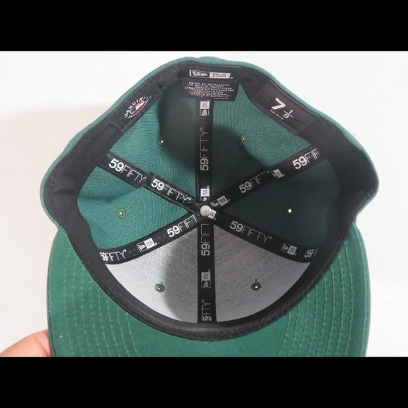 NEW New Era 59FIFTY Houston Astros Script Fitted Hat sz 7 1/8 Green MLB Baseball - Picture 5 of 6